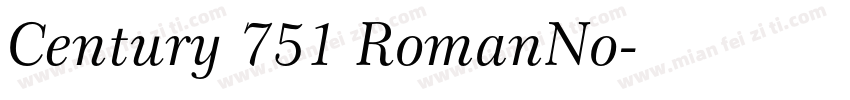 Century 751 RomanNo字体转换